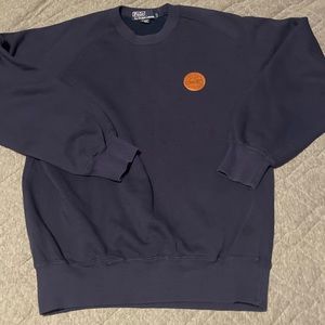 Vintage 90s Polo by Ralph Lauren Crew Neck Sweatshirt - Leather Patch